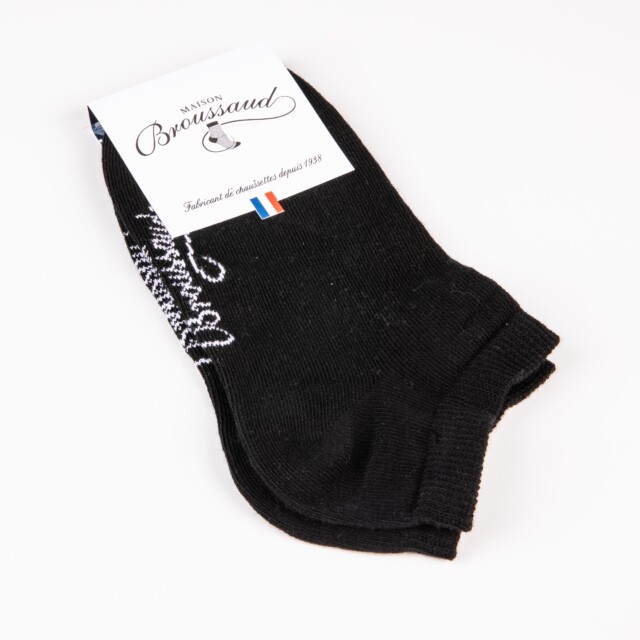 Maison Broussaud - Les Invisibles - chaussettes homme - coton noir – 43/46 / Noir