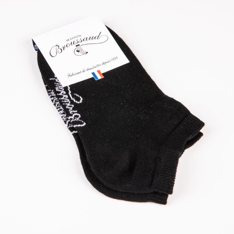Maison Broussaud - Les Invisibles - chaussettes homme - coton noir – 43/46 / Noir