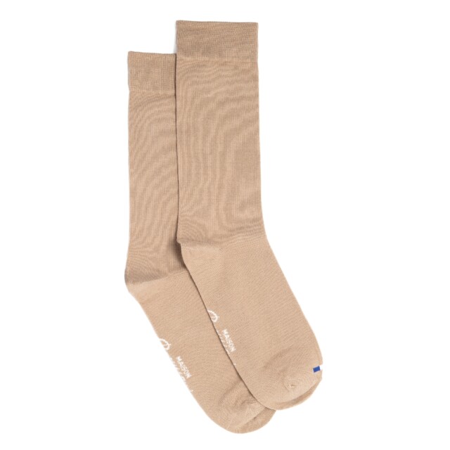 Maison Broussaud - Les unies - chaussettes homme - coton beige – 43/46 / BEIGE