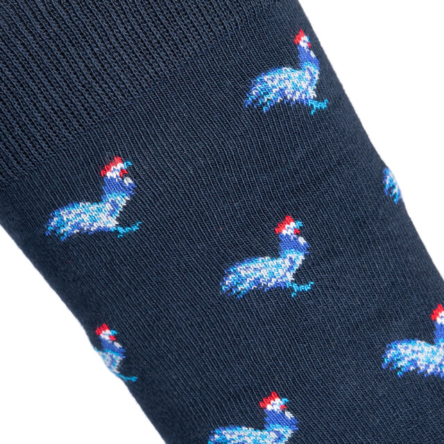 Maison Broussaud - Les Coqs - chaussettes homme - coton marine – 43/46 / Marine