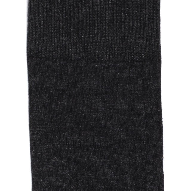 Maison Broussaud - Les côtelées fines - chaussettes homme - coton anthracite – 43/46 / ANTHRACITE