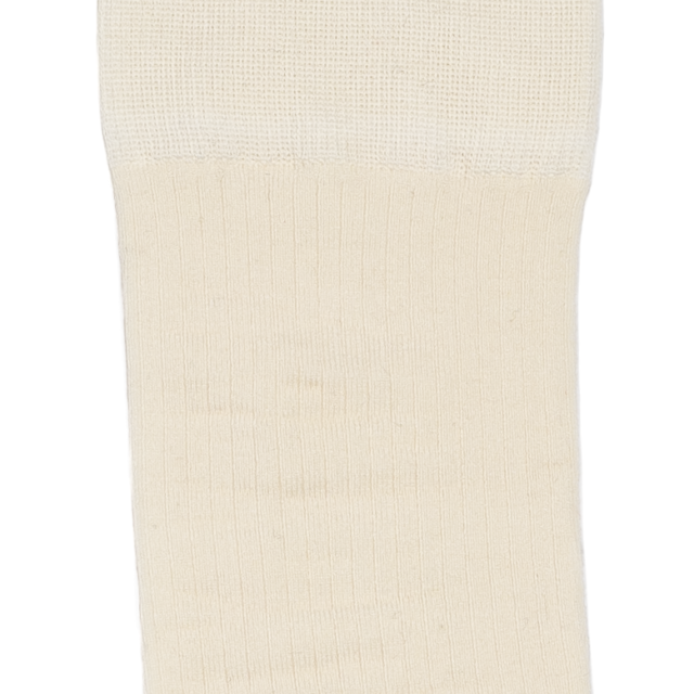 Maison Broussaud - Les côtelées fines - chaussettes homme - coton écru – 43/46 / ECRU