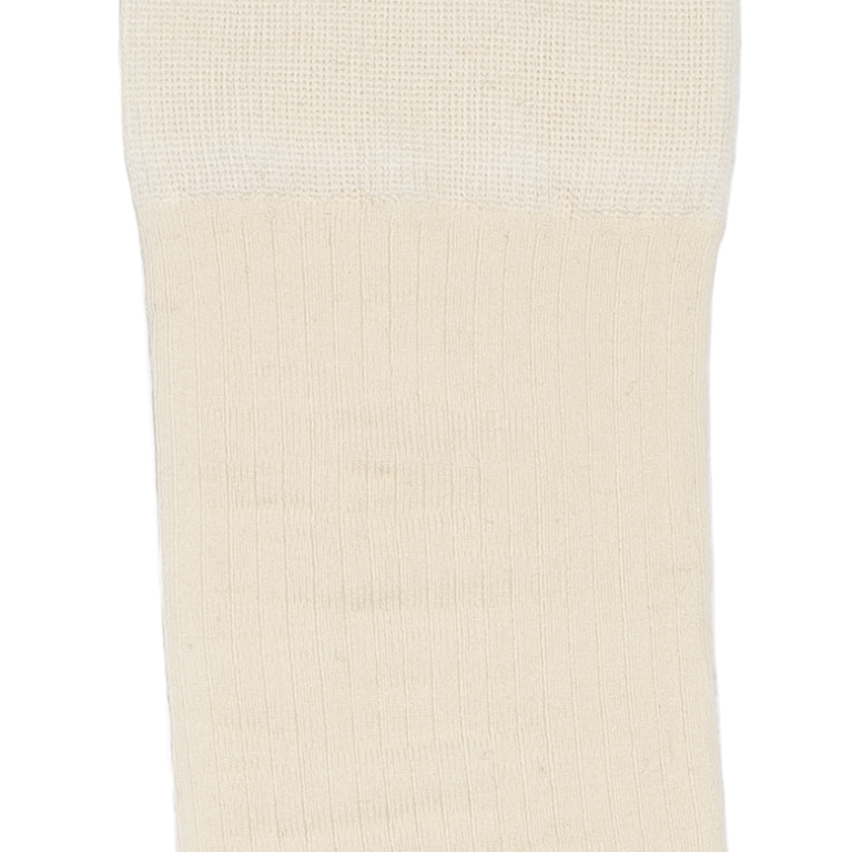 Maison Broussaud - Les côtelées fines - chaussettes homme - coton écru – 43/46 / ECRU