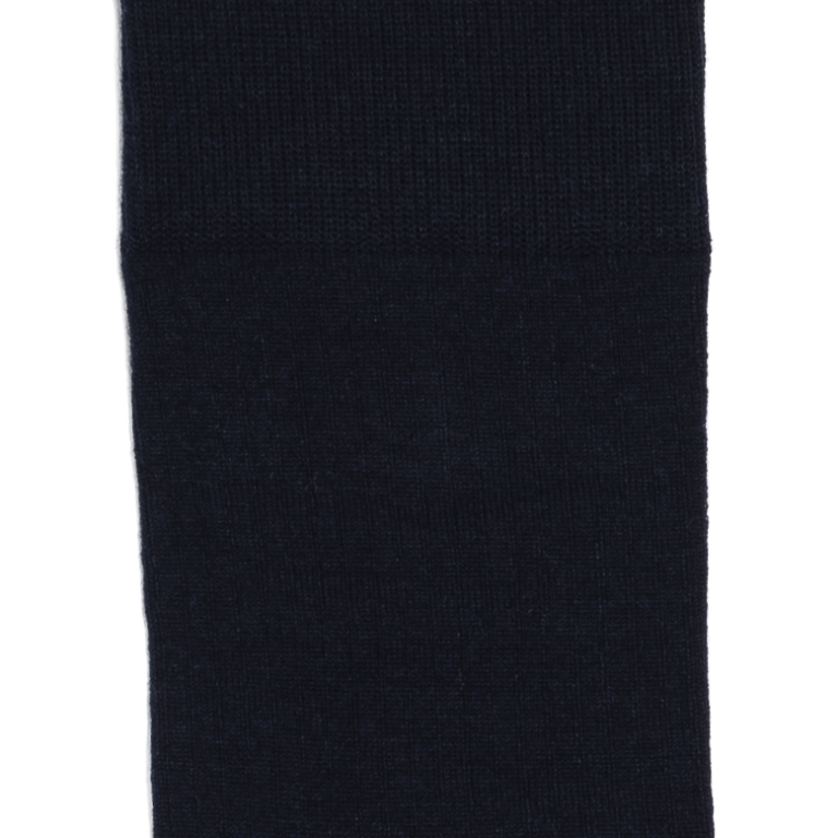 Maison Broussaud - Les Côtelées Fines - chaussettes homme - coton marine – 43/46 / Marine