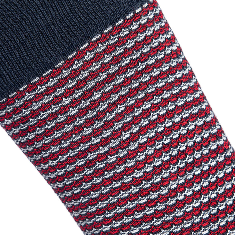 Maison Broussaud - Les Mailles fantaisies - chaussettes homme - coton marine – 39/42 / Marine