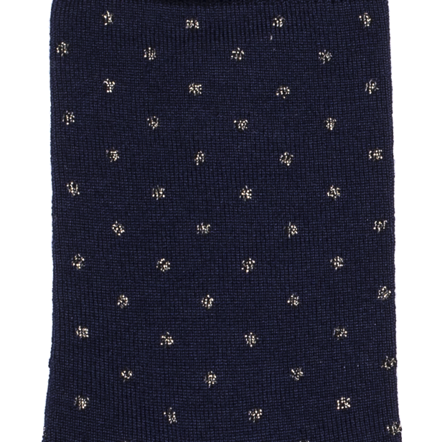 Maison Broussaud - Les Pois bord rouloté - chaussettes femme - laine marine – 39/41 / MARINE