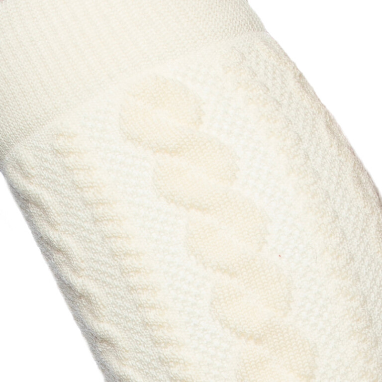 Maison Broussaud - Torsades - mi-bas femme - laine écru – 39/41 / Ecru