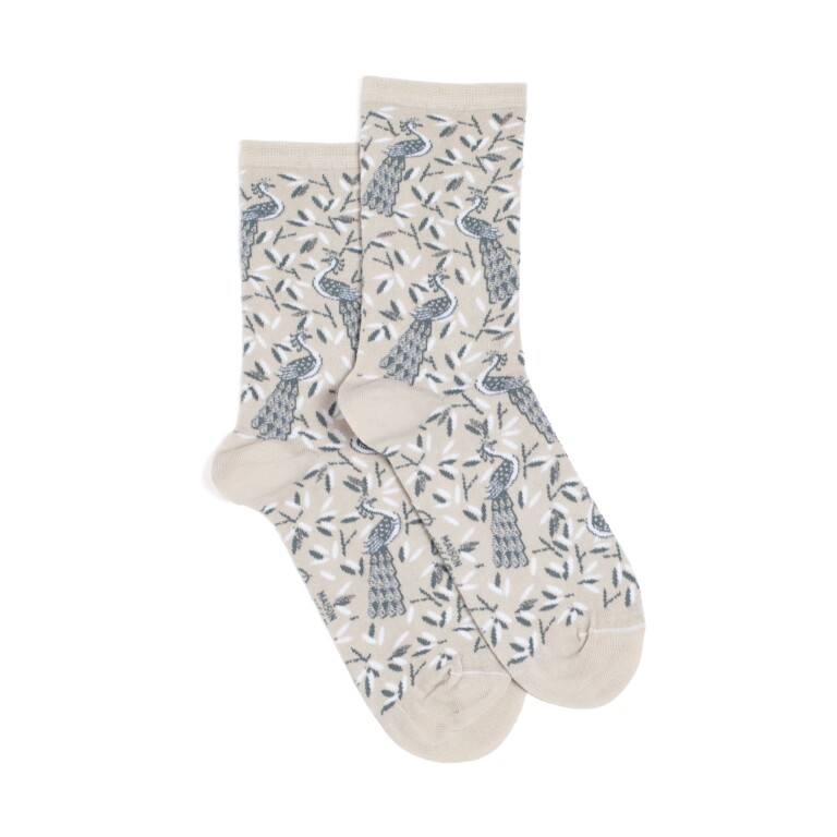 Maison Broussaud - Junon - chaussettes femme - coton gris – 39/41 / GRIS
