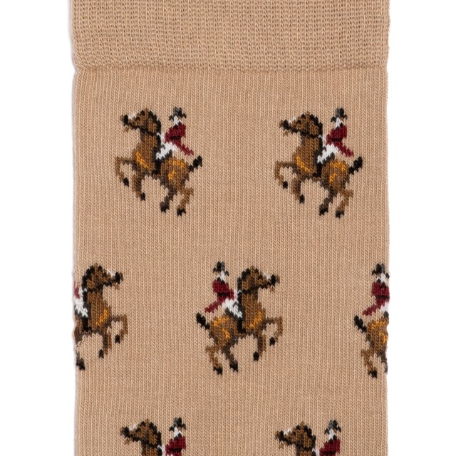 Maison Broussaud - Les Cavaliers - chaussettes homme - coton granit – 43/46 / GRANIT