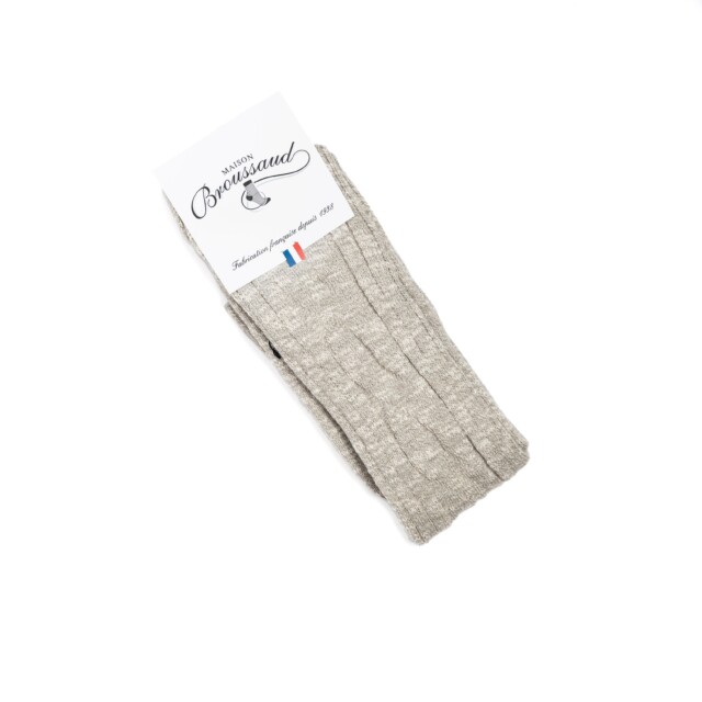 Maison Broussaud - Les Country - chaussettes hommes - coton gris – 43/46 / GRIS
