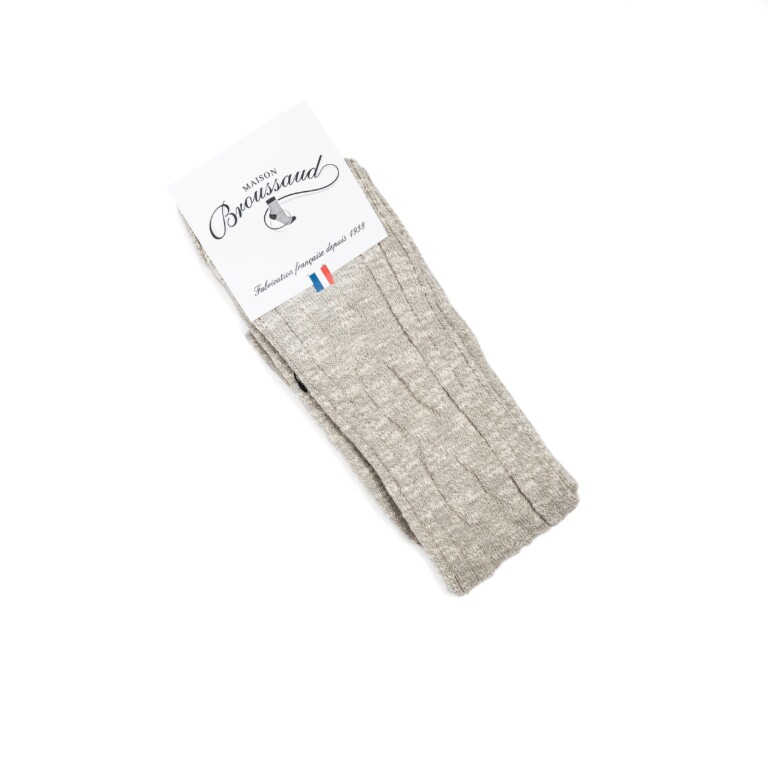 Maison Broussaud - Les Country - chaussettes hommes - coton gris – 43/46 / GRIS