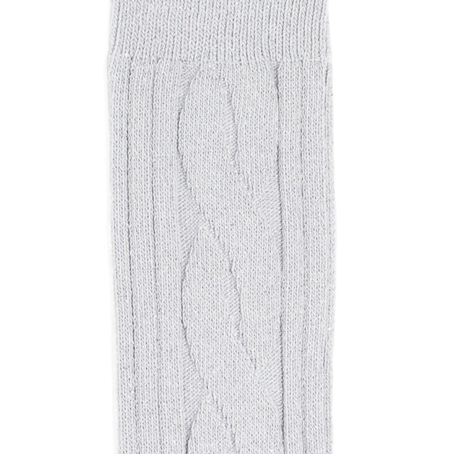 Maison Broussaud - Les torsades - chaussettes femme - coton gris – 39/41 / GRIS CLAIR/ARGENT