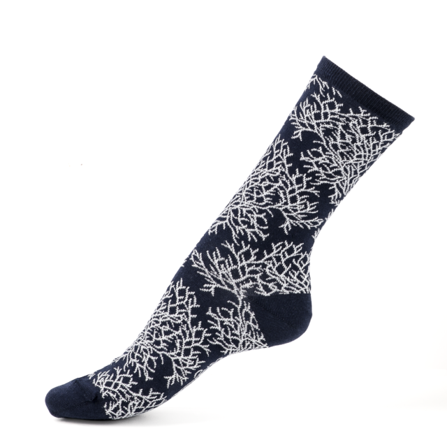 Les “Corail” Armor-lux x Maison Broussaud – chaussettes femme – coton marine par la marque Maison Broussaud Maison Broussaud - Les “Corail” Armor-lux x Maison Broussaud – chaussettes femme – coton marine