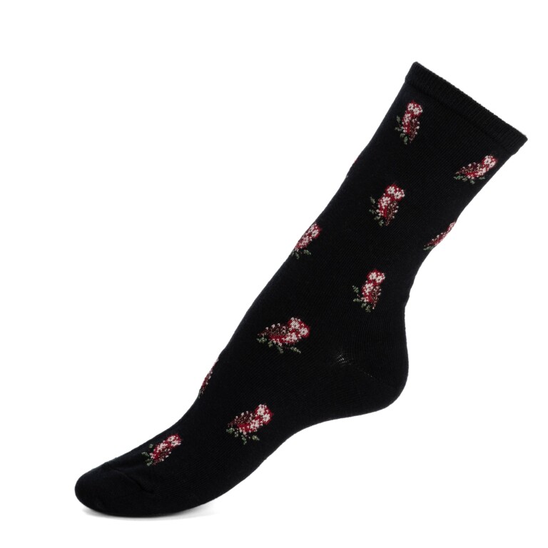 MBD274NOIR Maison Broussaud - Les chouettes - chaussettes femme - coton noir – 39/41 / NOIR