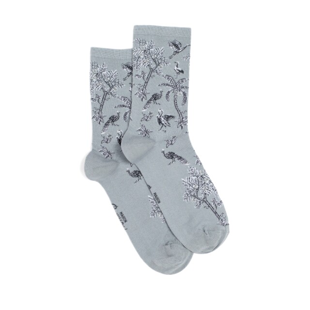 Maison Broussaud - Les tropiques - chaussettes femme - coton gris – 39/41 / GRIS