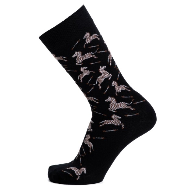 Maison Broussaud - Les zèbres – chaussettes homme – coton noir