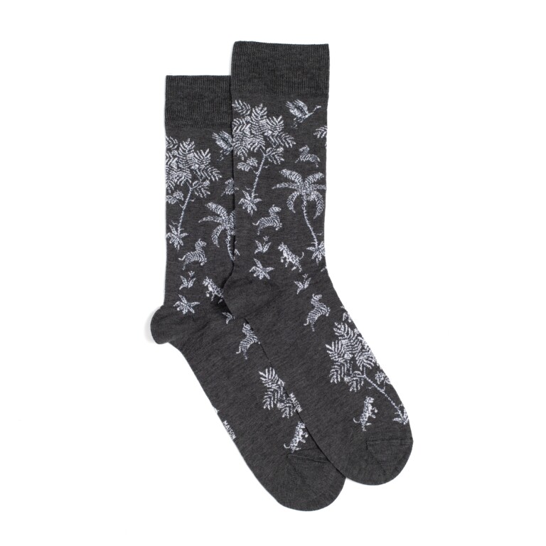 Maison Broussaud - Savane - chaussettes homme - coton anthracite – 43/46 / ANTHRACITE