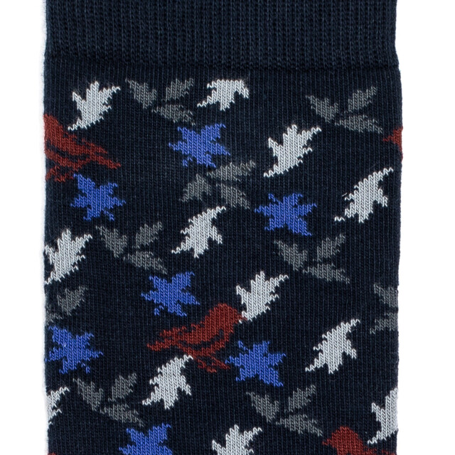Maison Broussaud - Feuillage - chaussettes homme - coton marine – 39/42 / MARINE
