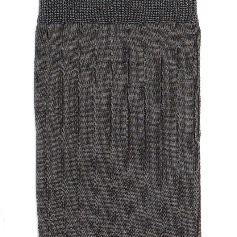 Maison Broussaud - Les fils d'Ecosse - chaussettes homme - coton anthracite – 43/46 / ANTHRACITE