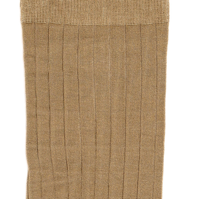 Maison Broussaud - Les fils d'Ecosse - chaussettes homme - coton beige – 43/46 / BEIGE