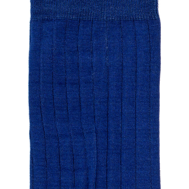 Maison Broussaud - Les fils d'Ecosse - chaussettes homme - coton bleu – 43/46 / BLEU