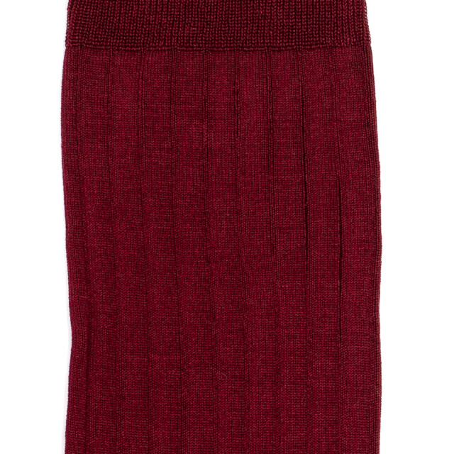 Maison Broussaud - Les fils d'Ecosse - chaussettes homme - coton bordeaux – 43/46 / BORDEAUX