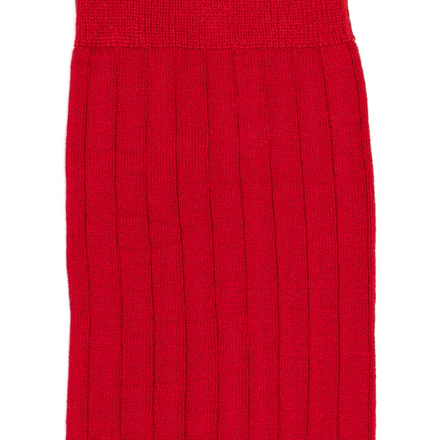 Maison Broussaud - Les fils d'Ecosse - chaussettes homme - coton rouge – 43/46 / ROUGE