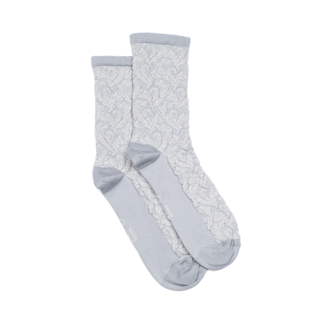 Maison Broussaud - La volute - chaussettes femme - coton gris – 39/41 / gris