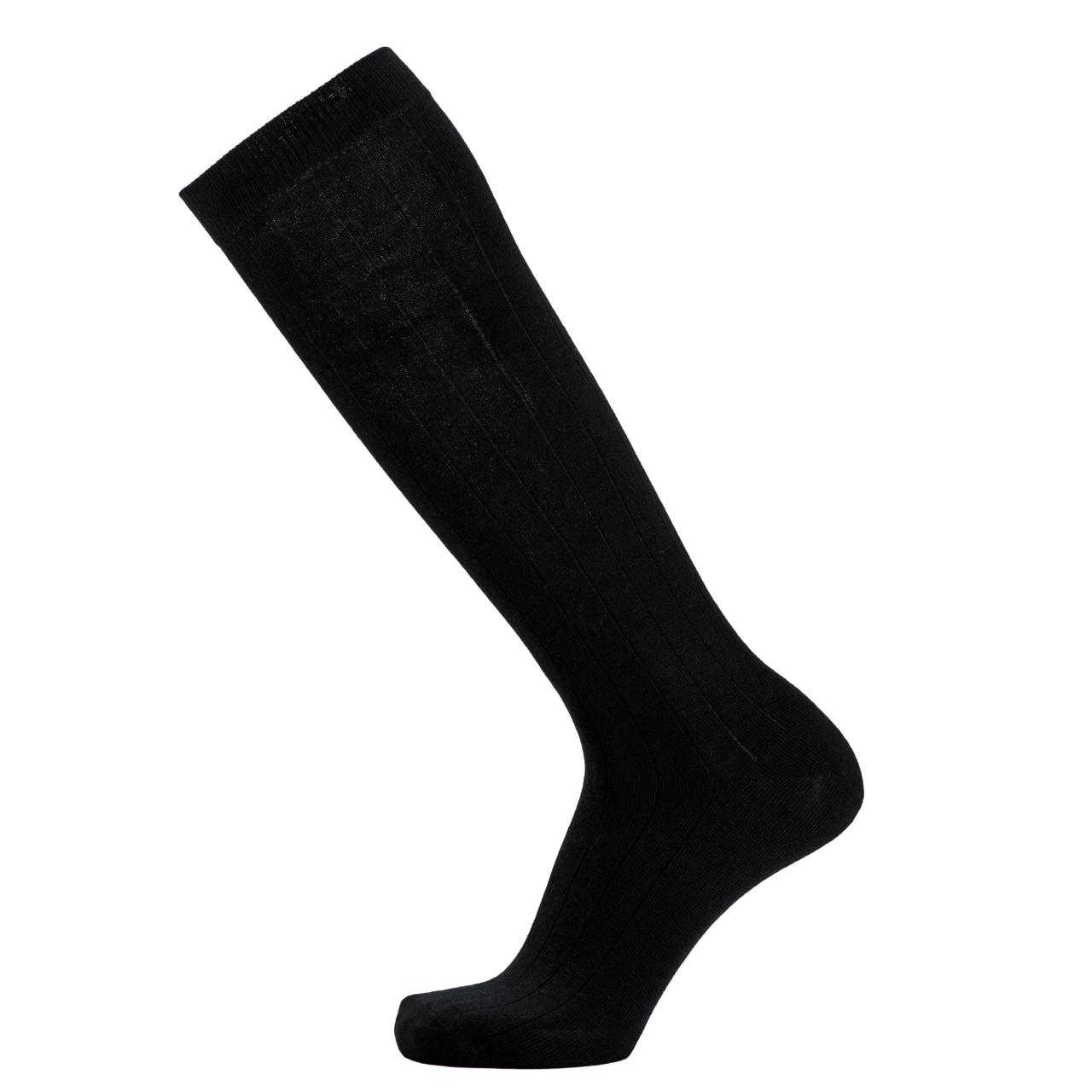 MBD345NOIRPORTE Maison Broussaud - Les côtes - chaussettes homme - laine mérinos noir – 43/46 / NOIR