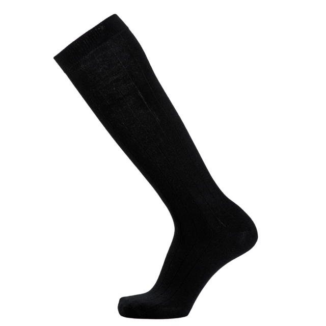 Les côtes – chaussettes homme – laine mérinos noir par la marque Maison Broussaud Maison Broussaud - Les côtes – chaussettes homme – laine mérinos noir