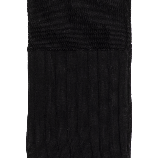 Maison Broussaud - Les côtes - chaussettes homme - laine mérinos noir – 43/46 / NOIR