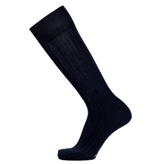 La fil d’Ecosse – chaussettes homme – coton mercerisé marine par la marque Maison Broussaud Maison Broussaud - La fil d’Ecosse – chaussettes homme – coton mercerisé marine