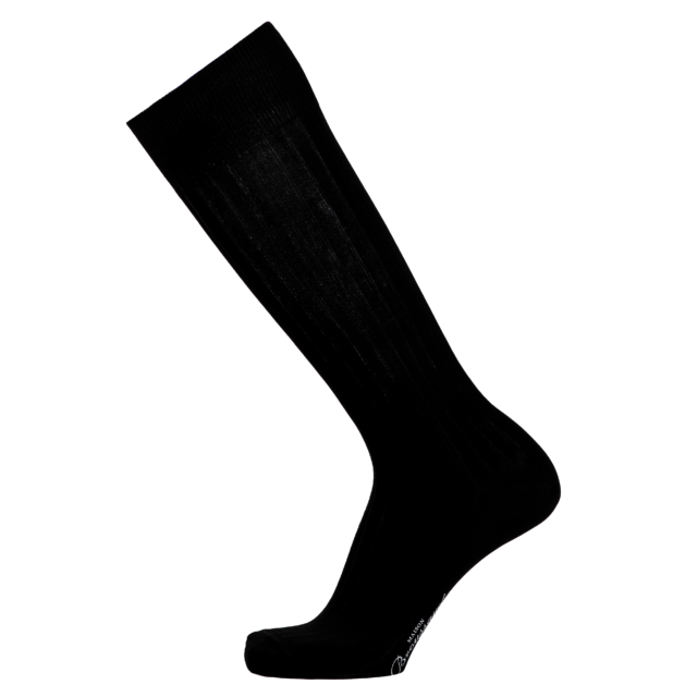 La fil d’Ecosse – chaussettes homme – coton mercerisé noir par la marque Maison Broussaud Maison Broussaud - La fil d’Ecosse – chaussettes homme – coton mercerisé noir