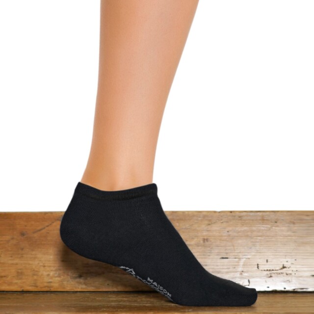 Maison Broussaud - Les Invisibles - chaussettes femme - coton noir – 39/41 / Noir
