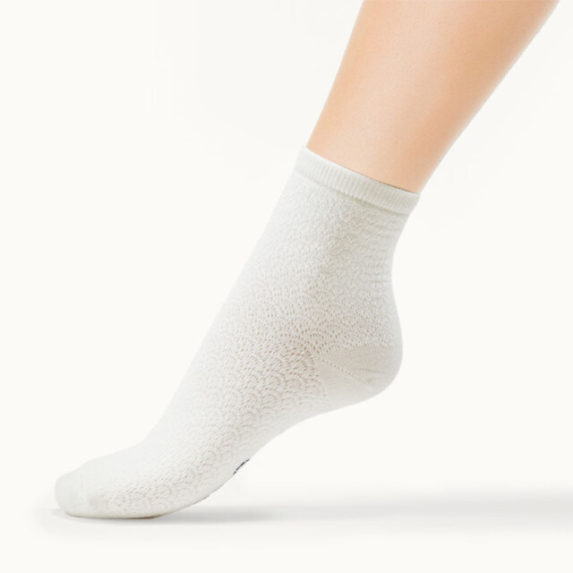 Maison Broussaud - Maille Ajourée - chaussettes femme - laine écru – 39/41 / Ecru