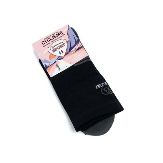 Maison Broussaud - Chaussettes cyclisme - Broussaud Sport - noir-gris – 43/46 / NOIR / GRIS
