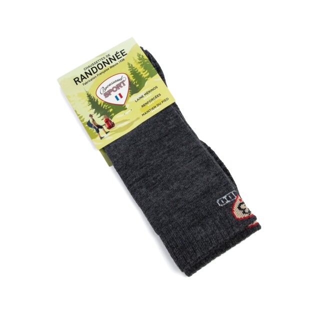 Maison Broussaud - Chaussettes de randonnée hautes - Broussaud Sport - laine anthracite – 43/46 / ML ANTHRACITE