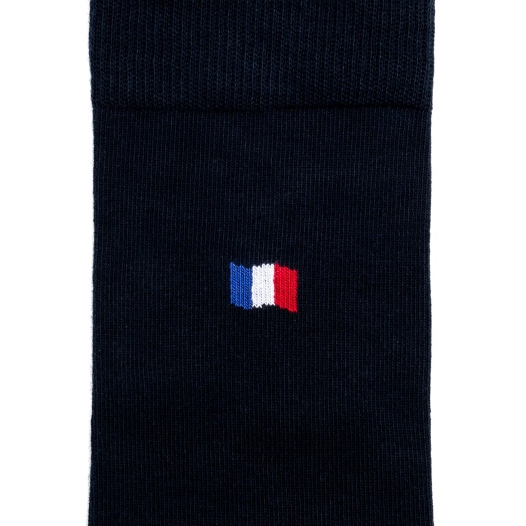 Maison Broussaud - Les Drapeaux - chaussettes homme - coton marine – 47/50 / Marine