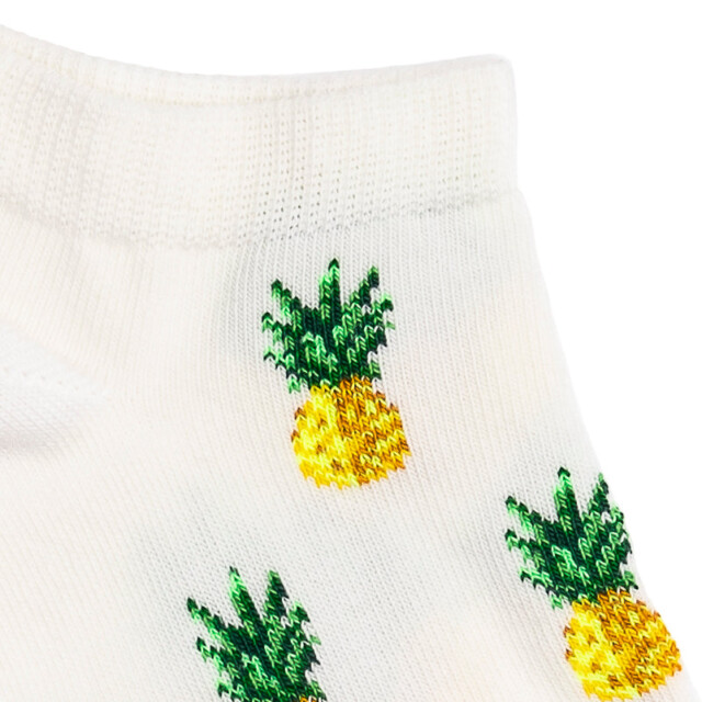 Maison Broussaud - Les invisibles ananas - chaussettes homme - coton écru – 43/46 / ECRU