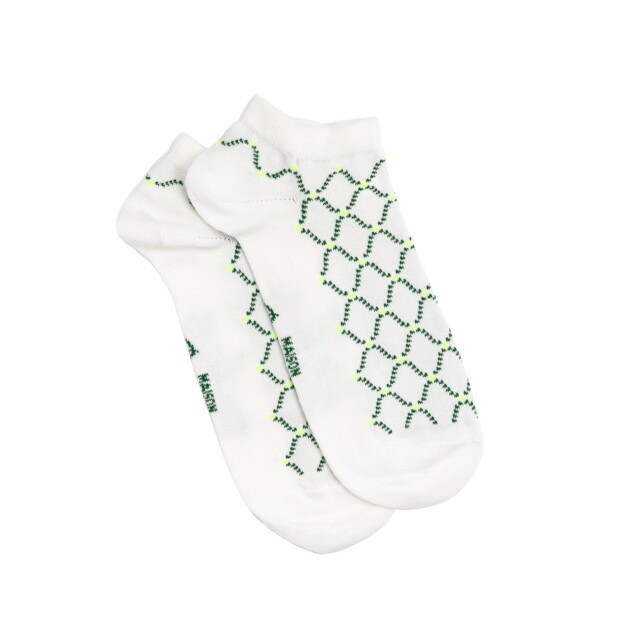 Maison Broussaud - Les invisibles arabesques - chaussettes homme - coton écru – 43/46 / ECRU