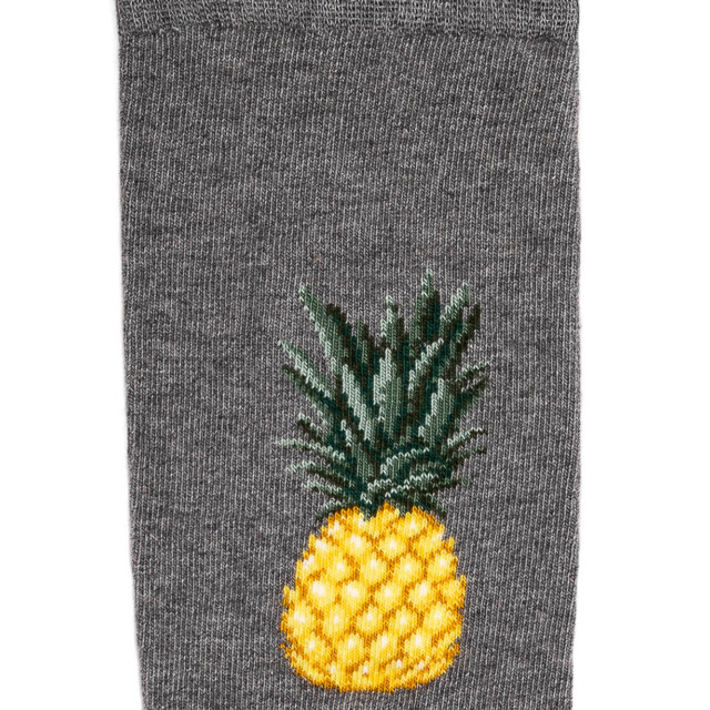 Maison Broussaud - L'ananas - chaussettes homme - coton gris – 43/46 / GRIS