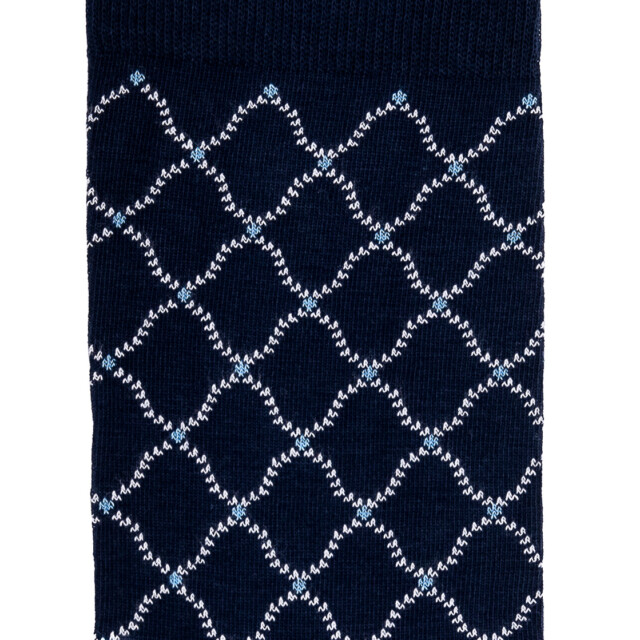 Maison Broussaud - Les arabesques - chaussettes homme - coton marine – 43/46 / MARINE