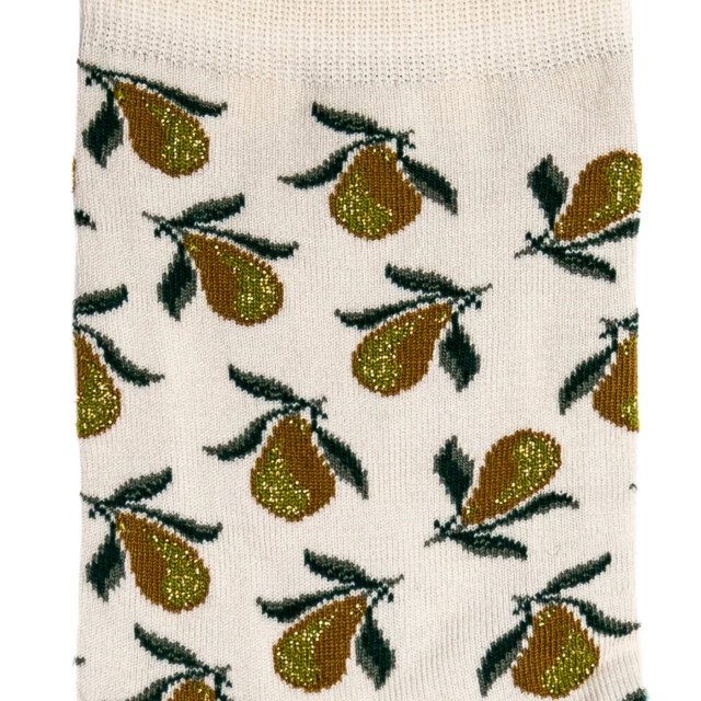 Maison Broussaud - Les poires - chaussettes femme - coton écru – 39/41 / ECRU