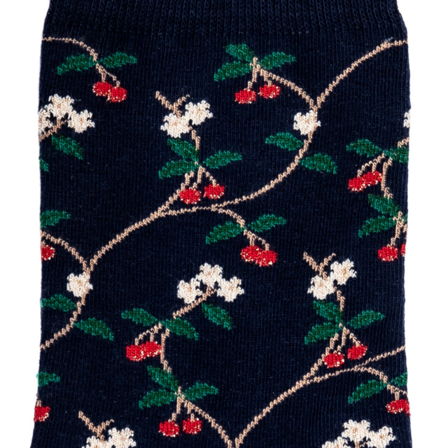 Maison Broussaud - Les cerises - chaussettes femme - coton marine – 39/41 / MARINE
