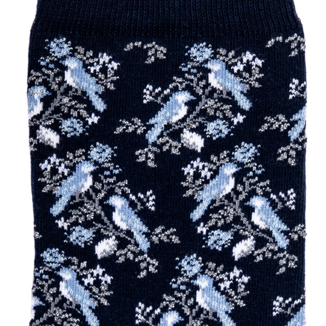 Maison Broussaud - Les mésanges - chaussettes femme - coton marine – 39/41 / MARINE