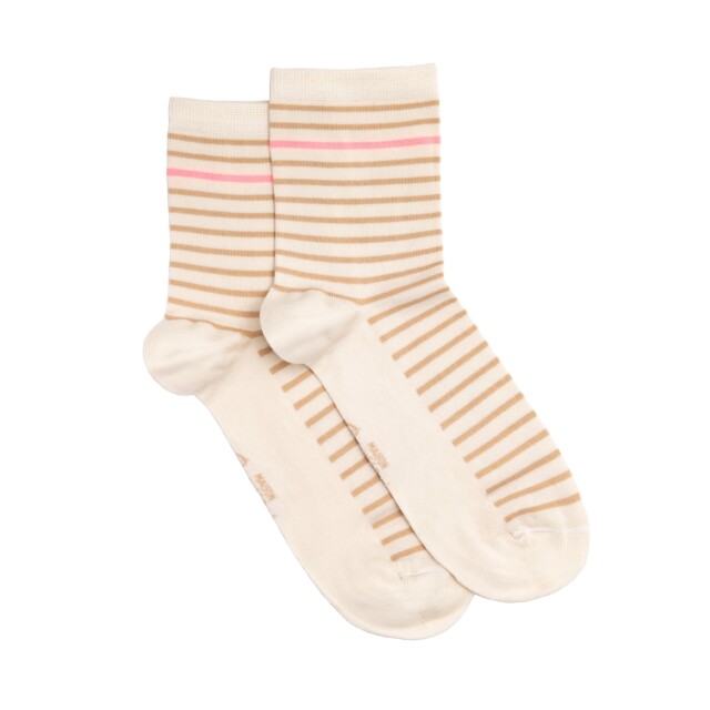 Maison Broussaud - Les marinières - chaussettes femme - coton écru – 39/41 / ECRU