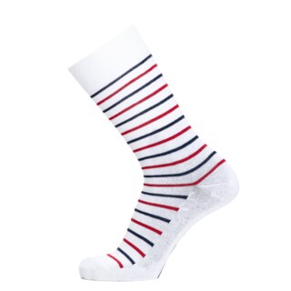 Maison Broussaud - La marinière tricolore – chaussettes homme – coton blanc