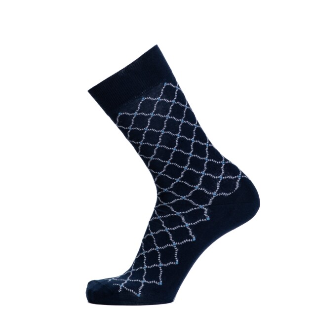 Les arabesques – chaussettes homme – coton marine par la marque Maison Broussaud Maison Broussaud - Les arabesques – chaussettes homme – coton marine