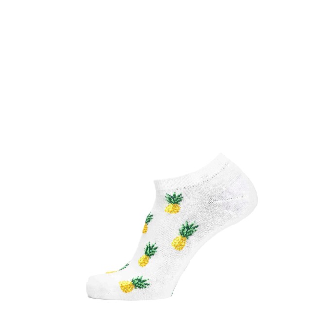 Les invisibles ananas – chaussettes homme – coton écru par la marque Maison Broussaud Maison Broussaud - Les invisibles ananas – chaussettes homme – coton écru