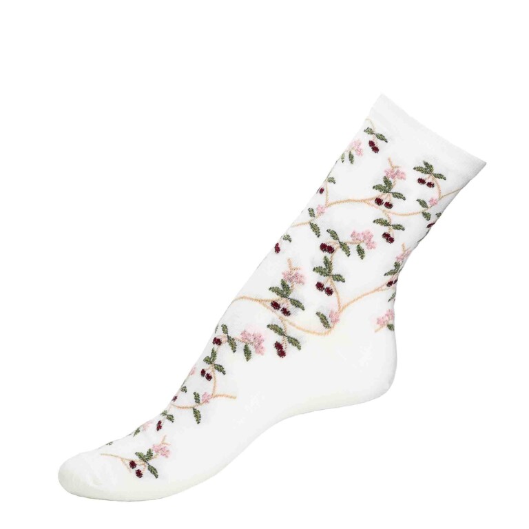 MG 0868 Maison Broussaud - Les cerises - chaussettes femme - coton écru – 39/41 / ECRU